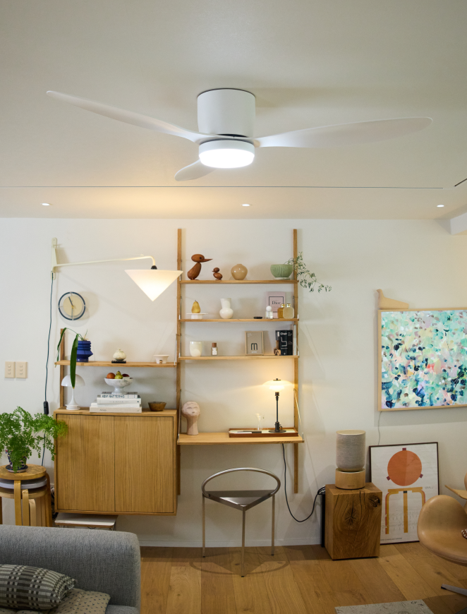 공기 순환에 가장 효율적인\n저소음 슬림형 실링팬